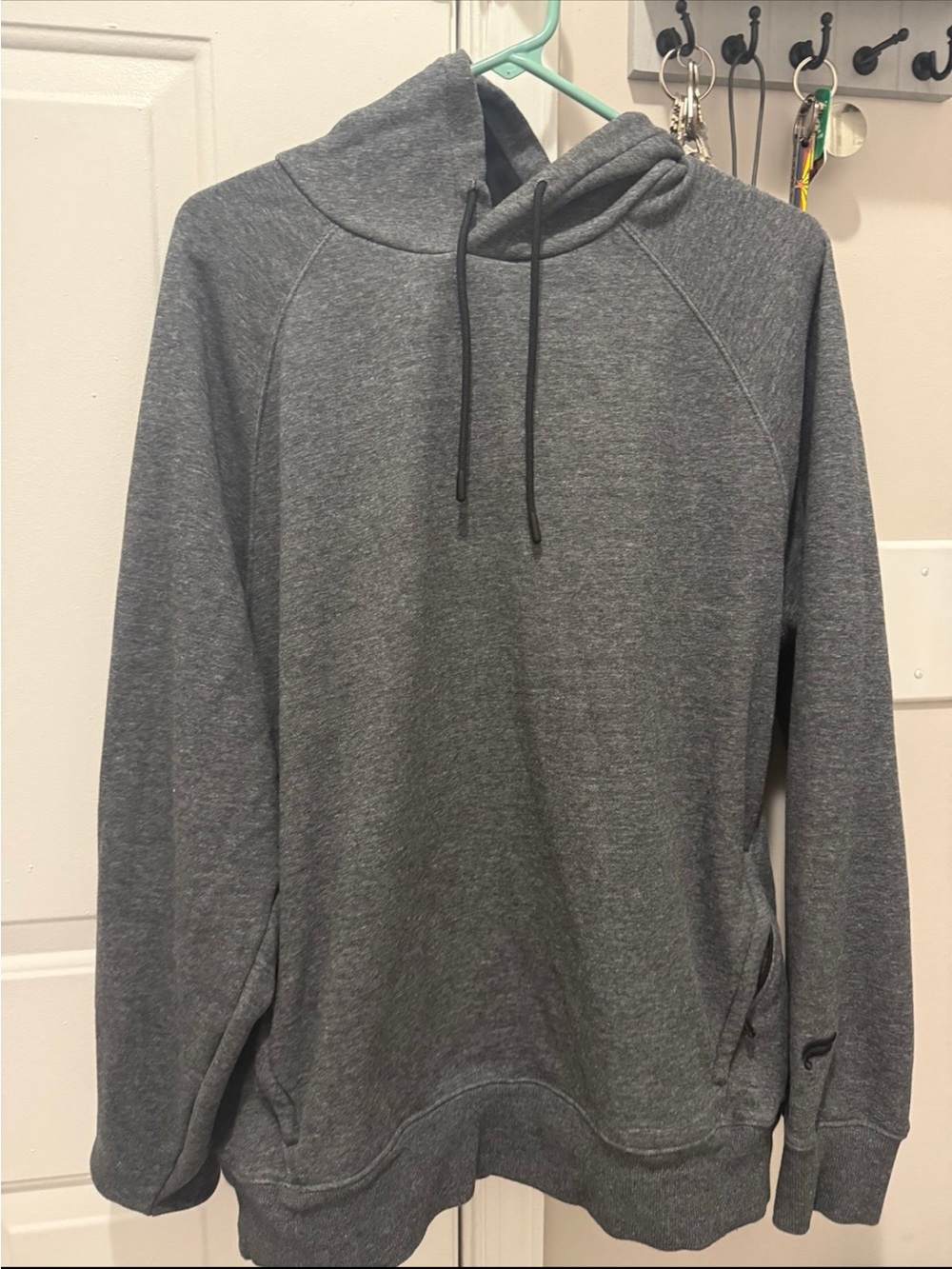 Fabletics Men's Heather Gray Hooded Sweatshirt
